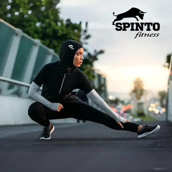 SPINTO Sports Hijab | Modest Activewear for Women | One Piece Chiffon Hijab | Lightweight Breathable Sportswear | Gym Running Fitness Workout Outfit