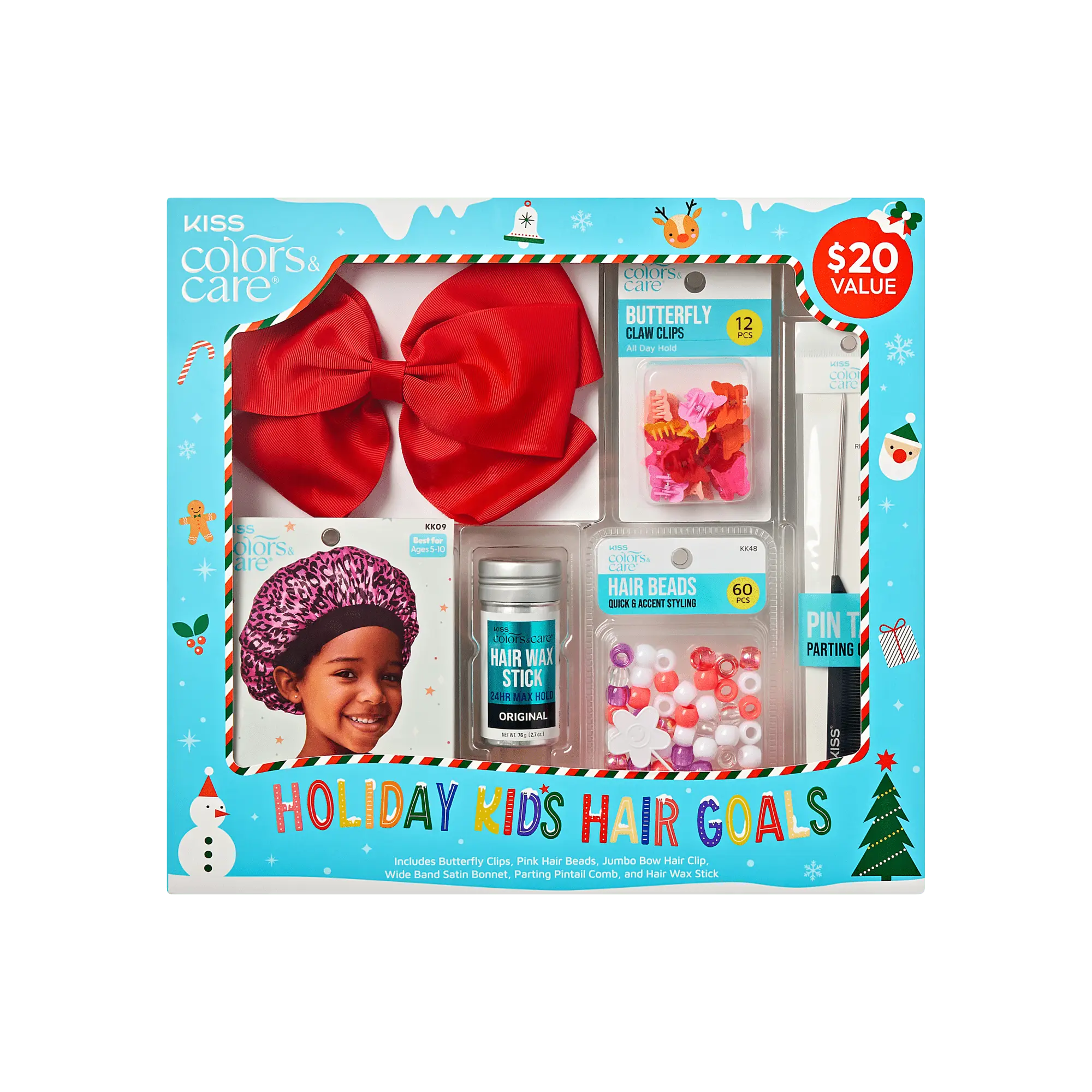 Kiss Colors & Care Kids Holiday Gift Set | Gift Set, Hair Accessories