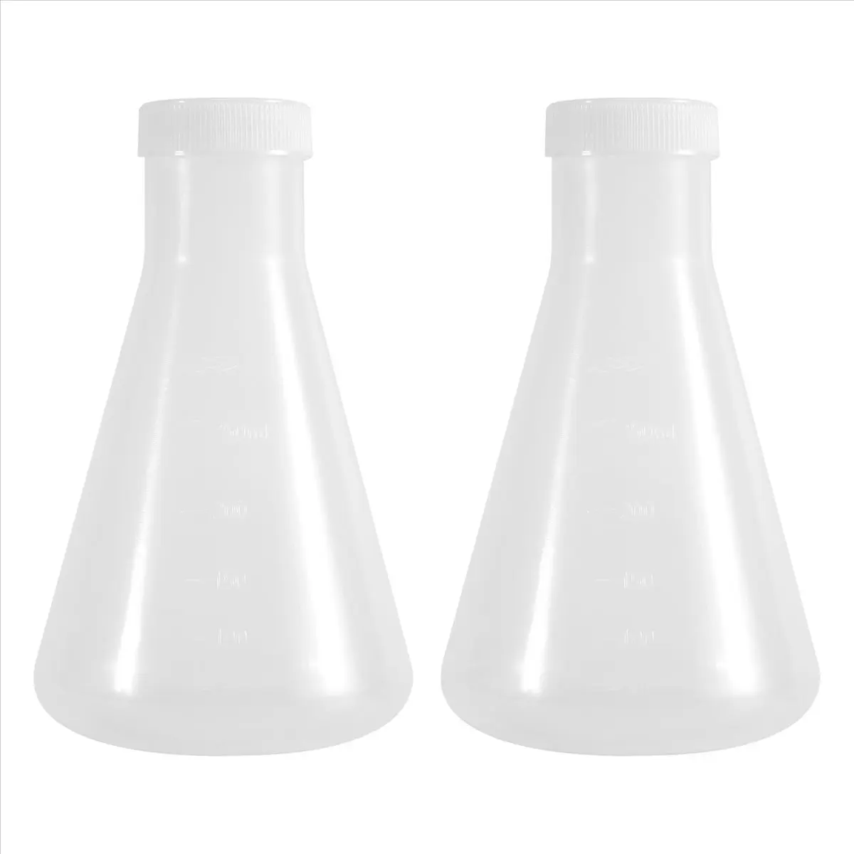 Laboratory Graduated Plastic Conical Erlenmeyer Flask, Measurable, Smooth Thick Wall, Two Bottles of 250Ml Healthcare
