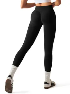 High Waisted Leggings for Women No See Through Tummy Control Cycling Workout Yoga Pants Comfortable Versatile Active Wear Black Gym Sportswear Bottoms
