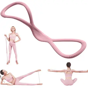 Figure 8 Resistance Bands, Workout Stretch Bands for Yoga Gym Fitness, Upper Body Exerciser, Back & Arm Toning