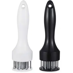 Meat Tenderizer Tool with Ultra Sharp Stainless Steel Needle Blades 2 Pack Meat Tenderizer Tool Profession Kitchen Gadgets Jacquard for Tenderizing and Cooking BBQ, Marinade, Steak, Beef, and Poultry