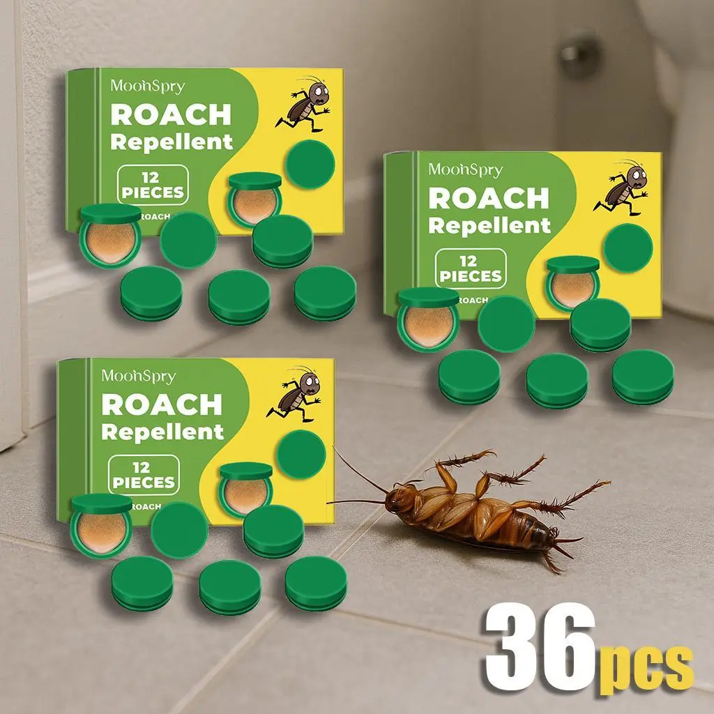 36pcs/3boxes MoonSpry Roach Repellent,Domestic Dormitory Kitchen PowerfulCleaning Cockroach ExterminatorCockroach Gel Bait Pest Control KitRodent Repellent Pouches for Indoor& Outdoor Multi-Surface MicrofiberFloor Mop roach killer indoorinfestation