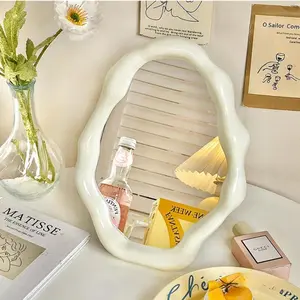 Cloud Shaped Makeup Mirror, 1 Count Portable Desktop Mirror, Vintage Home Decorative Mirror for Home, Bedroom, Dressing Table, Vanity Mirror