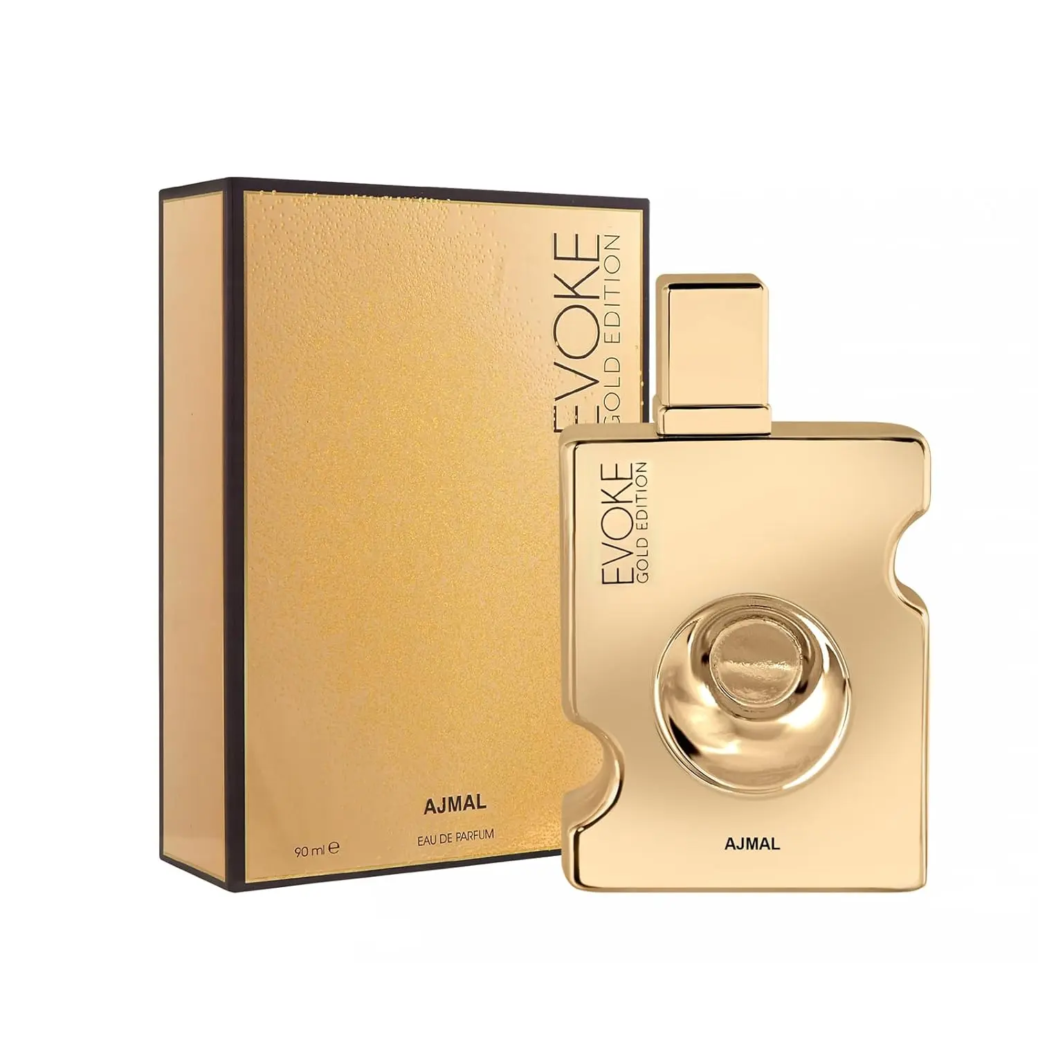 Ajmal Evoke Gold Edition Eau de Parfum 3.0 oz / 90 ml for Men | Fresh Spicy & Woody Oriental Fragrance | Long-Lasting Dubai Luxury Scent