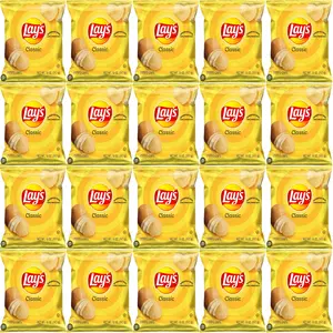Lay's Classic Potato Chips, 0.5 oz Bags, Pack of 20 Bundled by Shoppyway Snack Crispy Salt Crunchy Tasty