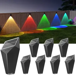 JACKYLED Solar Fence Lights LED Deck Lights Waterproof Outdoor Fence Lights for Outside Fence Post, Patio Pool Wall, Backyard Pathway Decor
