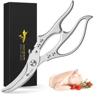 MAD SHARK Premium Stainless Steel Kitchen Shears Multipurpose Food Prep Scissors for Poultry Fish Vegetables Ergonomic Durable Cooking Tools Summervibes