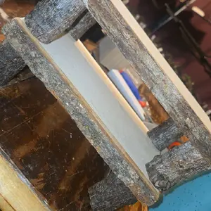 jr rustic ridge coffee serving stand/ small plant /decir