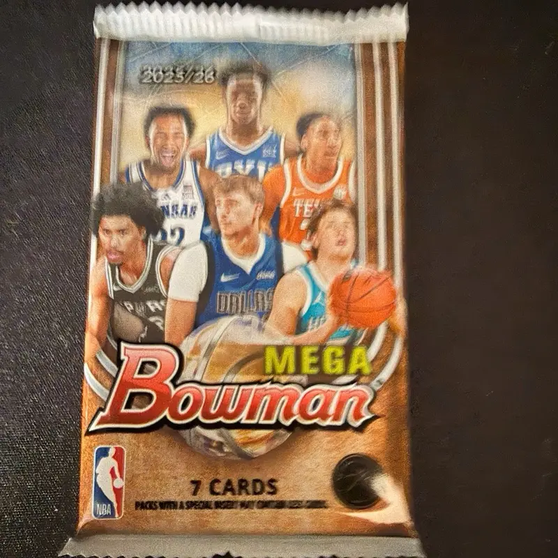 Bowman 2025/28 Mega Bowman NBA Trading Cards Pack with 7 Cards and Special Insert