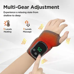 Electric Heating Wrist Brace, Warm Compression Wrist Support, Massage Vibration Wrist Protector, Three Modes, Rechargeable Heated Wristband, Wrist Wraps, Ideal Gift