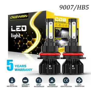 For Ford Edge 2011-2014 6000K 2pc 9012 COB LED Headlight High/Low Beam Bulbs Kit