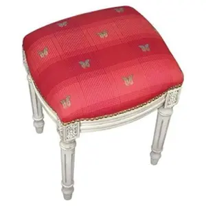 123 Creations Modern Red Butterfly Fabric Upholstered Chair - Indoor Furniture Lounge, Stylish Accent Piece