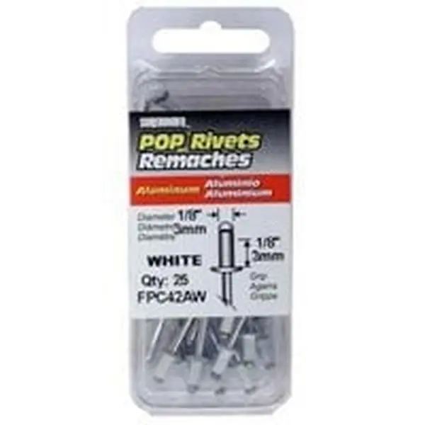 FPC FPC42AW Short-Size Aluminum Flat-Head Blind Rivets, 0.12 in. Fasteners for Tools & Hardware Applications