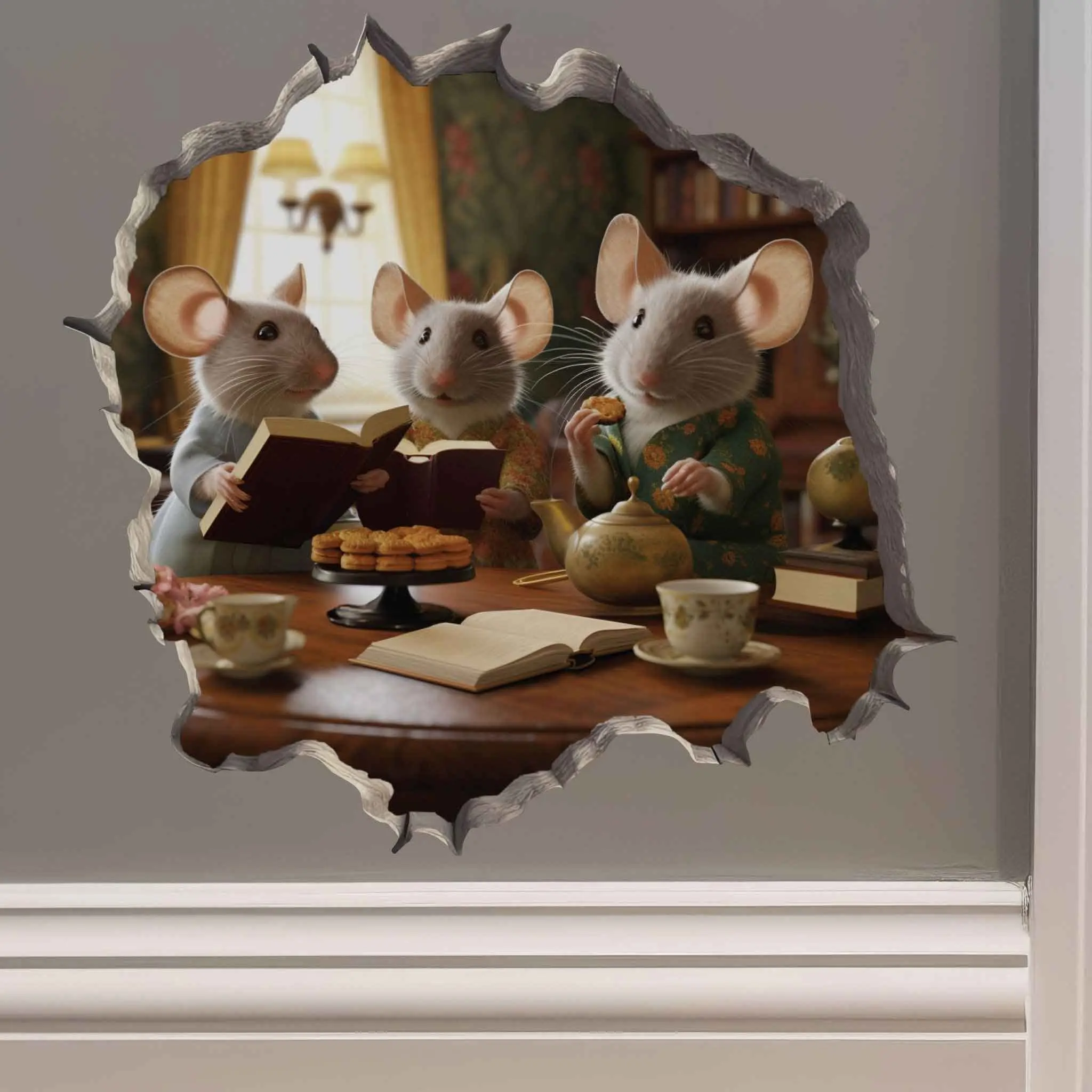 Book Club Mouse Hole Decal
