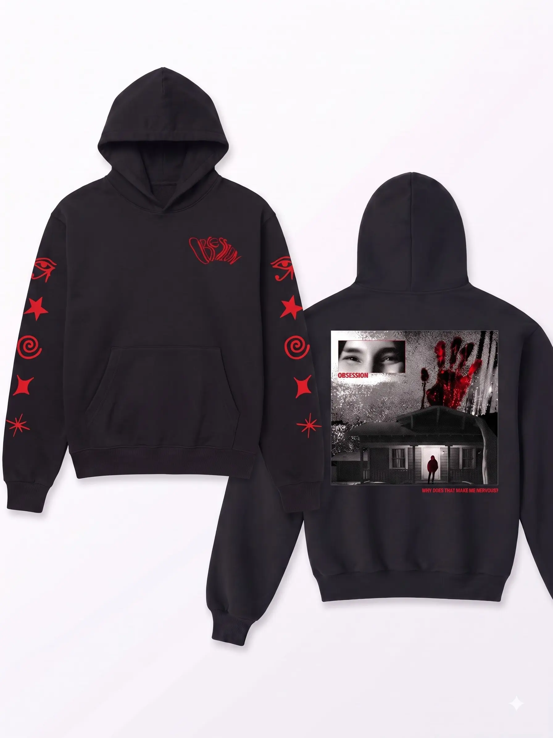 Obsession Makes Me Nervous Hoodie, Obsession Movie Inspired Tee, Gift For Horror Movie Lovers, Movie Sweatshirt Hoodie