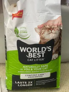 WORLD'S BEST CAT LITTER Comfort Care Unscented, 8-Pounds - Natural Ingredients, Quick Clumping, Flushable, 99% Dust Free & Made in USA - Long-Lasting Odor Control & Easy Scooping