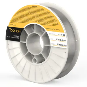 TOOLIOM E71T-GS Flux Core Welding Wire, .030"/.035" Gasless MIG Wire on 10LB Spool, Self-Shielded Carbon Steel Wire for Industrial Heavy Duty Welding