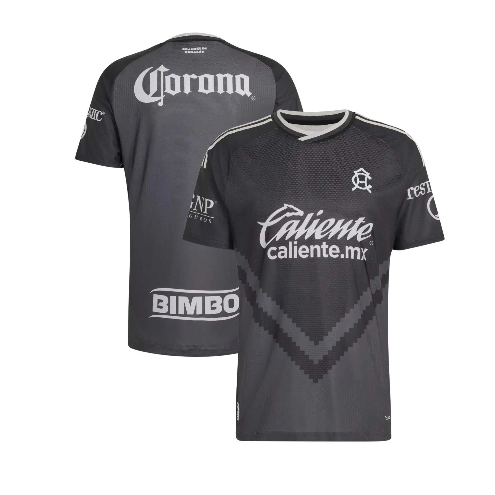 Club América 2026/27 Away Soccer Jersey – Black & Dark Grey Retro Football Shirt, Silver Detail Short Sleeve Fan Jersey, Liga MX Match Day Top