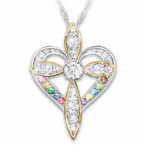 Fashion Love Heart Shaped Cross Pendant jewelry