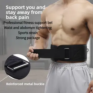 Trainer for Women And Men Sweat Band Waist Trainer Belt For High Intensity Training and Gym Workouts Quick Locking Weightlifting Belt for Bodybuilding, Powerlifting, Cross Training -  Metal Buckle Adjustable(Black)