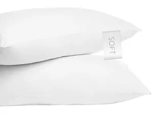 Viral Pillows Hypoallergenic Cotton Soft Pillow - Comfortable Standard Bed Pillow for Sleeping, Firm or Soft Texture Available