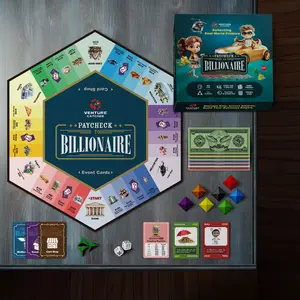 Paycheck2Billionaire: Master Financial Freedom - Smart Investing & Cost Management Board Game - Ideal for Game Night, Educational Play - Perfect for Boys and Girls Ages 8+, Adults and Family