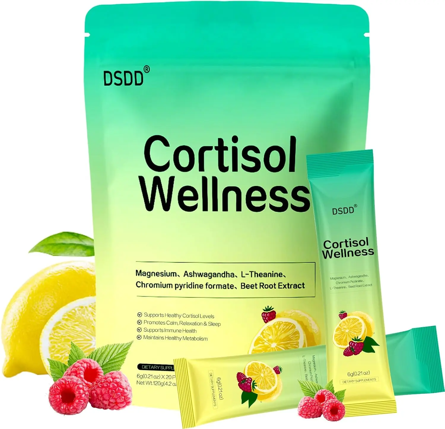 DSDD Supercalming Vitamin - Brain Health Supplement, Hormone & Cortisol Balancer, Anti-Aging Formula for Women & Men, Paired with Daily Magnesium Complex, Ashwagandha Adaptogen Supplement for Metabolism Boost