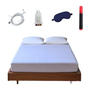 Grounding Sheets Bed Earthed Fitted Sheets Organic Grounding With Safe grounding Cord Includes Eye Mask & Cord