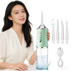 Oral Irrigator with Replaceable Nozzle, Dental Water Sprayer, Mouth Rinse Device, Flosser, Model A10, 800mah Lithium Ion Battery, New Condition