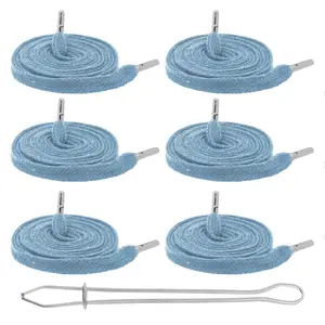 Drawstring Cord Drawstring Replacement, 6 PCs 55 Inch Drawcord Replacement Drawstring Threader, Draw Cord Hoodie String Replacement
