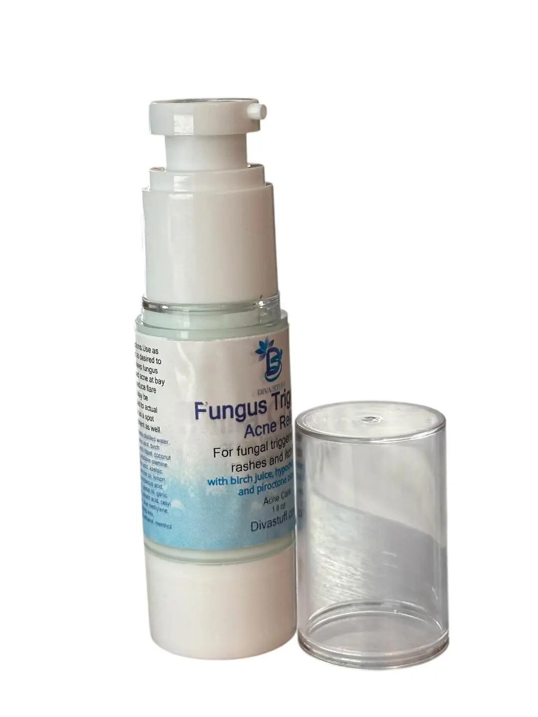 Diva Stuff Fungus Triggered Acne Relief Cream With Birch Juice, Hypochlorous Acid and Piroctone Olamine