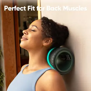 Back roller - back wheel for deep tissue massage,back roller wheel for back pain relief, yoga wheel, back stretcher & foam roller for back stretching, back cracking device (6'', blue)
