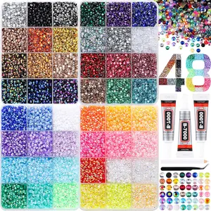 1Set Minimalist Flatback Glitter Rhinestones Nail Charms Multi-sized Colorful Fashion Rhinestone Decorated Half-round Nail Art Decorations for DIY Cups Phone Cases Headphones Nails Crafts
