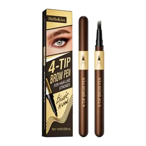 Eyebrow pencil, waterproof micro-sculpting eyebrow pencil, with a four-pronged tip for precise application, easily creates natural-looking eyebrows with defined strokes.  It's non-drying and long-lasting. Cosmetic