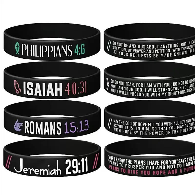 Velori Faith Bands | Inspirational Bible Verse Silicone Bracelet Set