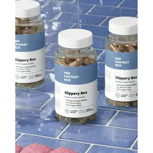 Her Fantasy Box Slippery Box Moisture Increase Capsules - 3 Pack Beauty Supplement Healthcare Wellness Fitness - 600mg Vegan Friendly Natural Ingredients