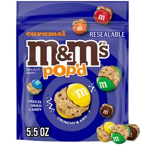 Freeze Dried Caramel Chocolate Crunchy Candy Sweet Snack Resealable Bag 5.5 Oz