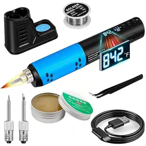 Cordless Soldering Iron Kit LED Display Portable Soldering Tools 392°F to 842°F