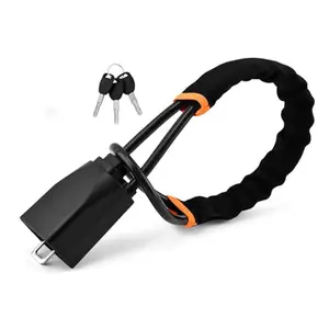 New Car Steering Wheel  Lock, Universal Anti-Theft Device for VehiclesComes with 3 keys, focusing on vehicle safety protection. Compatible with most passenger cars, trucks, SUVs, and vans; highly visible, lightweight, and easy to store
