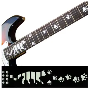 White Pearl Guitar Inlay Sticker Cat Paw Imitated Pearl Fingerboard Sticker