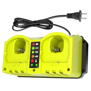 18Volt Charger Replacement for Ryobi 18-20V Battery Charger, Dual Charger Station Compatible for Ryobi 14.4V-18V ONE+ Plus Lithium-Ion Battery