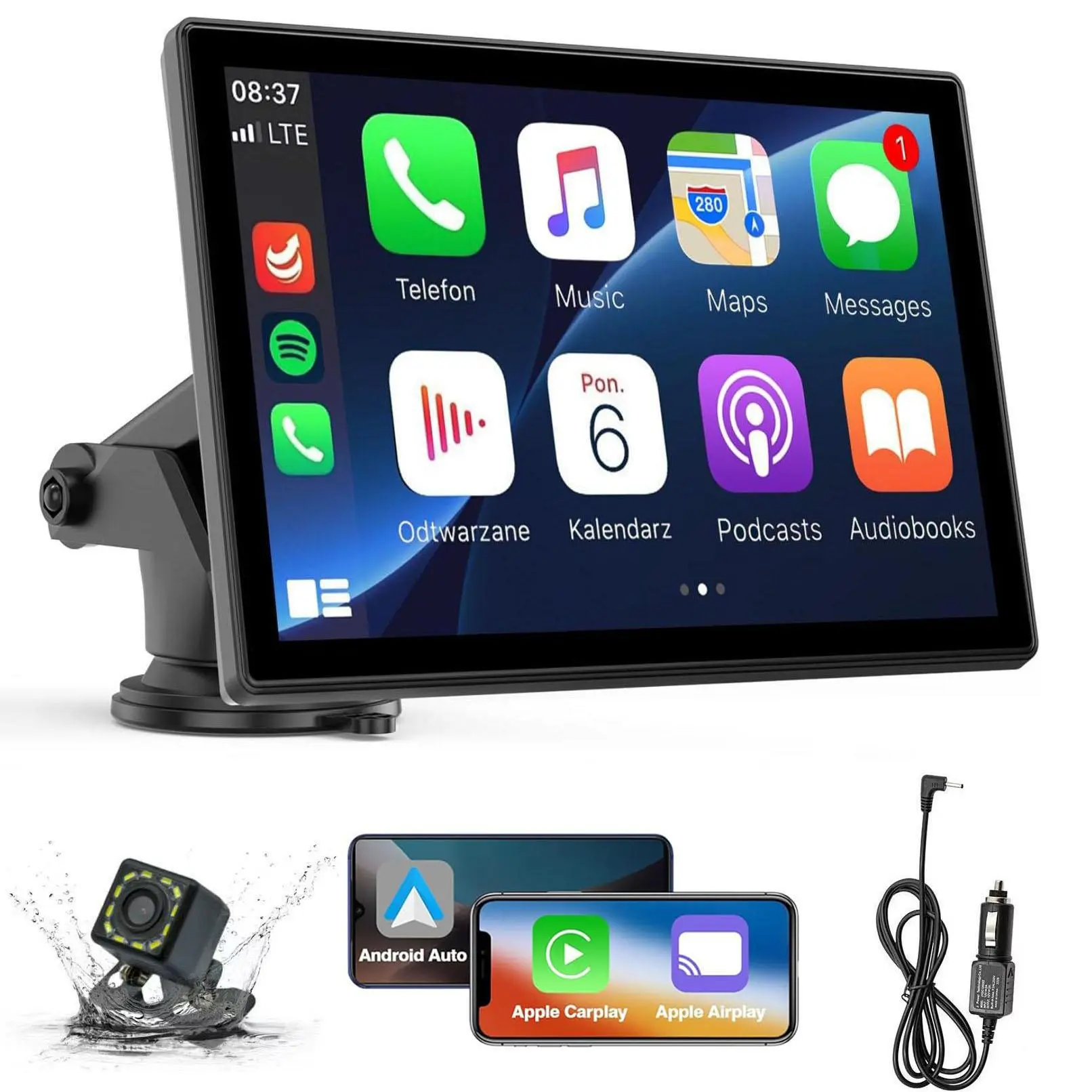 2026 New 7-Inch Wireless Carplay Car Screen for Cars, Backup Camera, Music, Mirror Link, Navigation Function, Equipped with AUX Cable, Car Screen Carplay