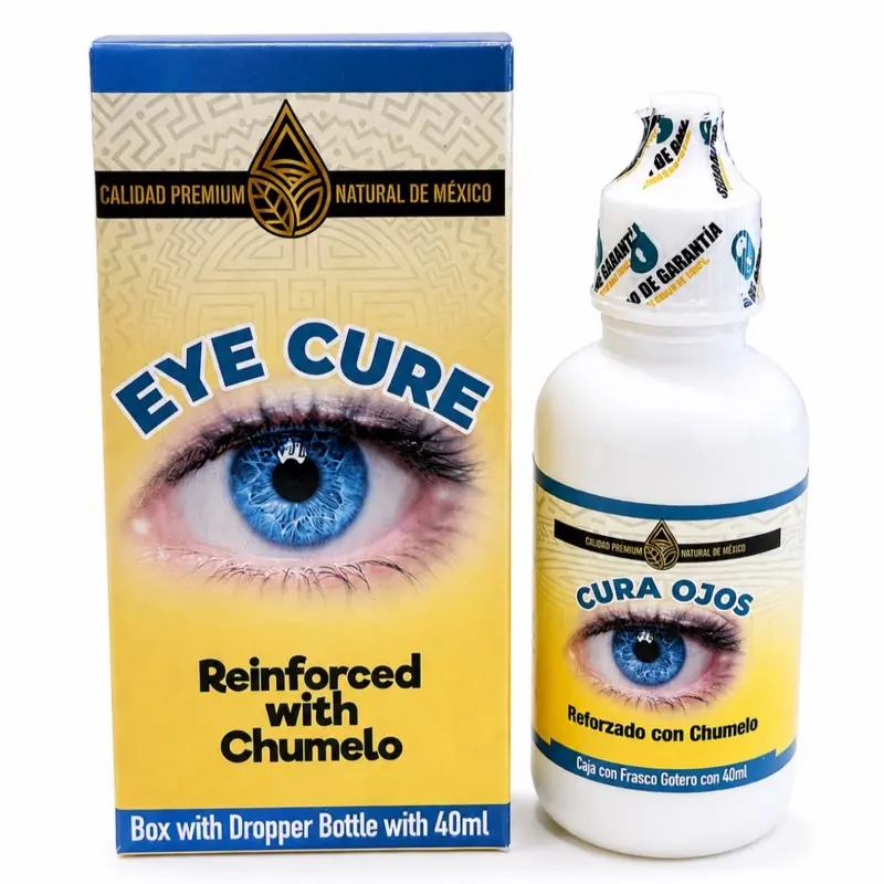 Natural de mexico Chumelo-Reinforced Eye Solution, 40ml Skincare Eye Treatment with Dropper Bottle in Box Eye Health Products Eye Drops