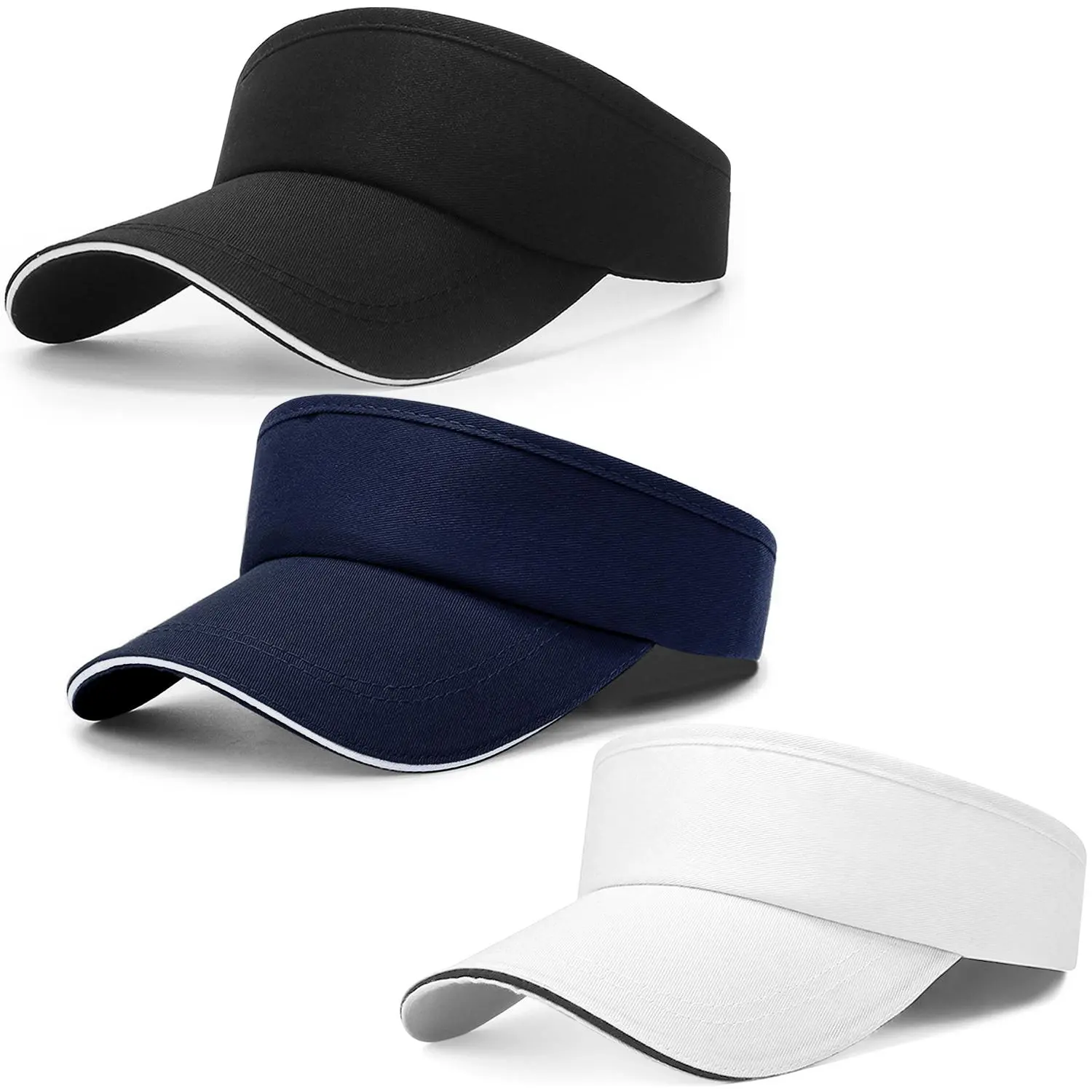 Sports Sun Visor Hat for Men and Women, Adjustable Sun Hat with An Empty Top, Suitable for Outdoor Golf, Tennis, Running