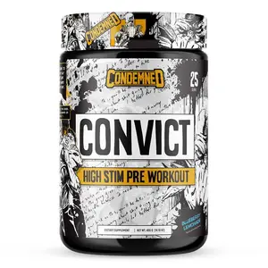 Condemned Labz Convict NEW Pre-Workout - Formula for Energy Focus Pumps & Endurance Support 25 Servings