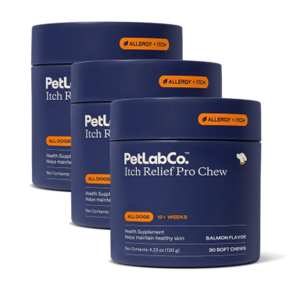 3x Itch Relief Pro Chew - Tiktok Shop Exclusive - soft chews containing powerful antioxidants to target scratching, help maintain skin moisture, and support with seasonal skin allergies.