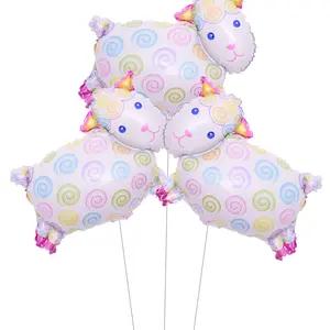 3-Pack Mini Sheep Shape Aluminum Foil Balloons, Eid al-Adjha Party Decorations, Inflatable Toys for Id al-Adjha