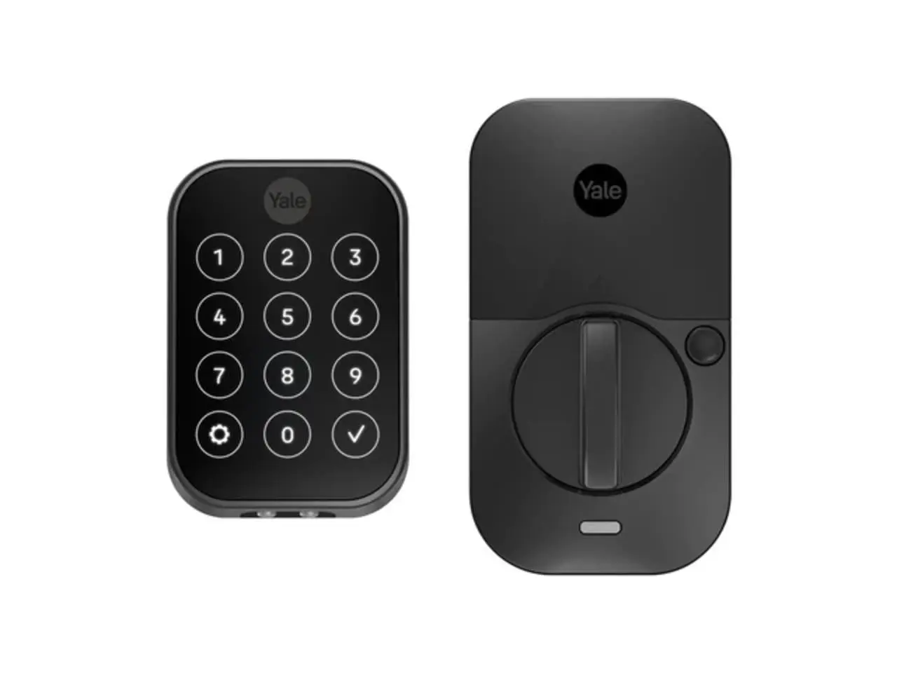 Yale YRD450-BLE-BSP 7 in. Key-Free Touchscreen Smart Door Lock, Black - Bluetooth, Auto-Lock with DoorSense, Lost Phone Features, Wi-Fi Compatible, Z-Wave Compatible, Matter-Enabled Smart Home Gadgets for Peace of Mind & Increased Convenience