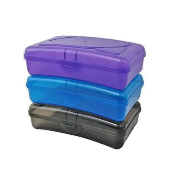 Cra-Z-Art Rectangle Plastic School Study Organiser Box - 2-3/16"H x 5-3/16"W x 8"D, Assorted Colors